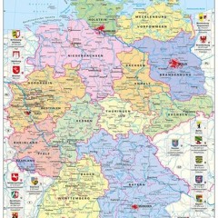 Deutschland politisch mit Wappen - Wandkarte / Poster  FULL PDF