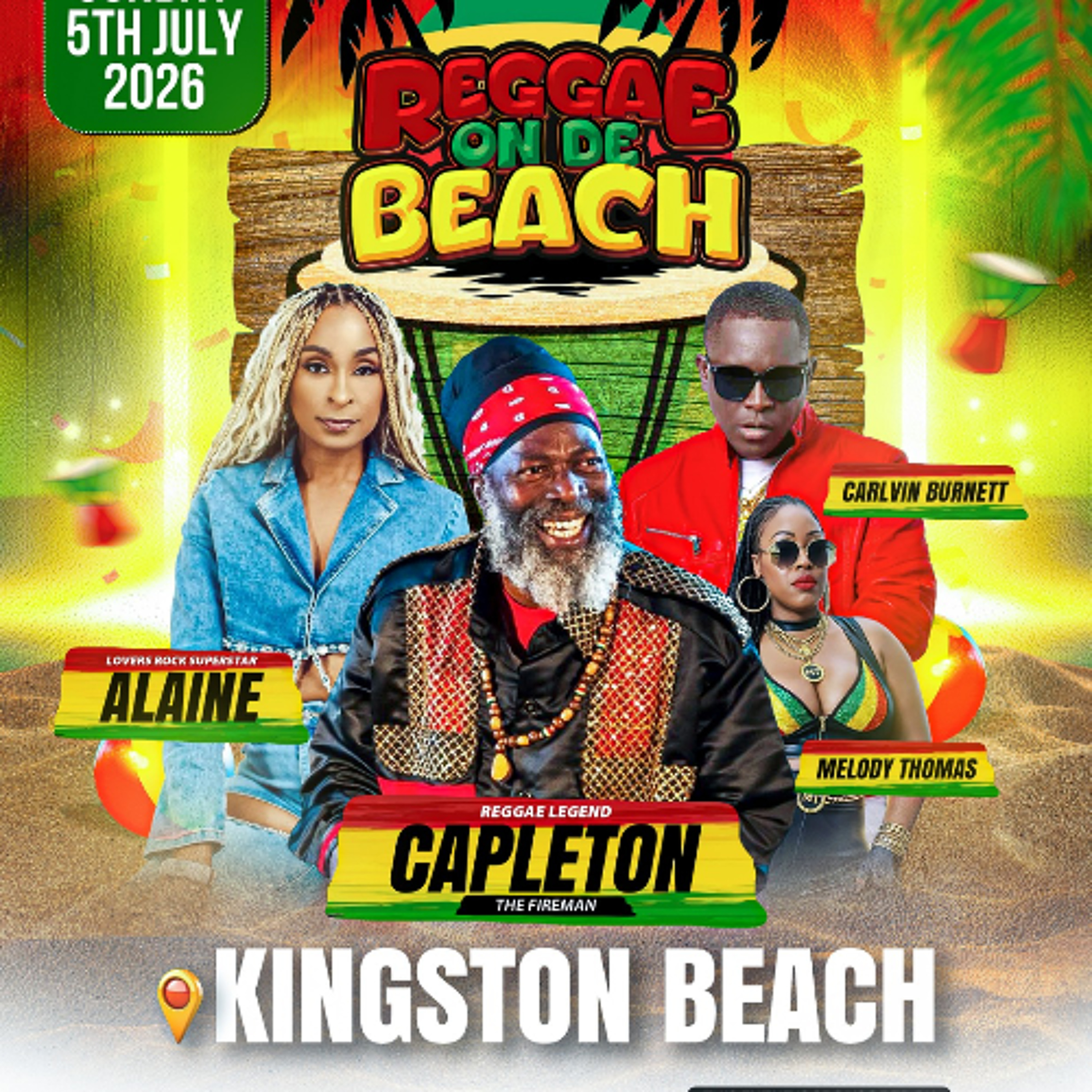 REGGAE PON DE BEACH DANCEHALL PROMO UPDATE BY BIGPAPA & DJ GARWIN