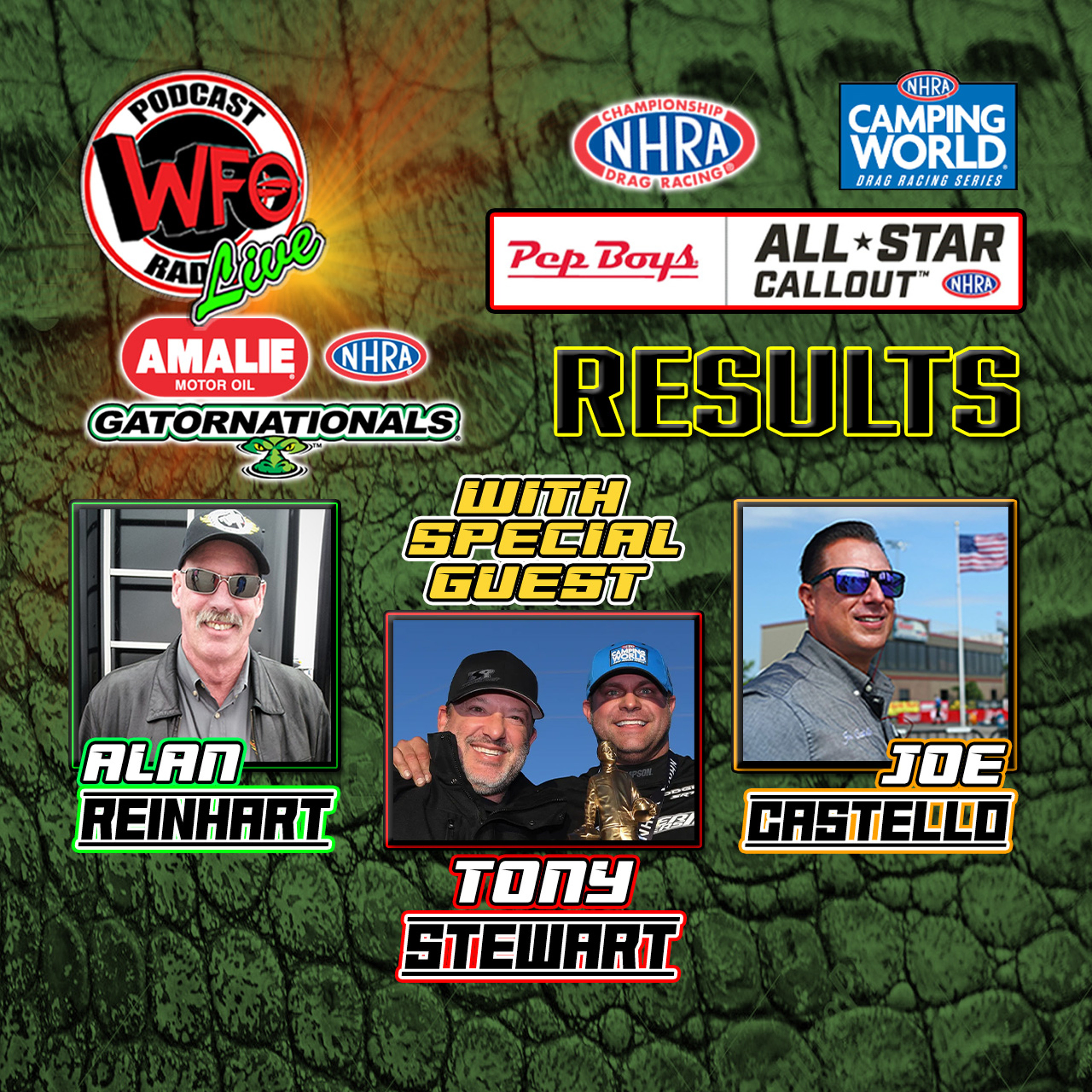 Amalie Oil NHRA Gatornationals Results featuring Tony Stewart from the Winners Circle 3/15/2022