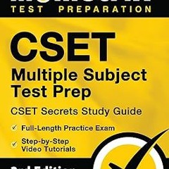 @Literary work= CSET Multiple Subject Test Prep - CSET Secrets Study Guide, Full-Length Practic