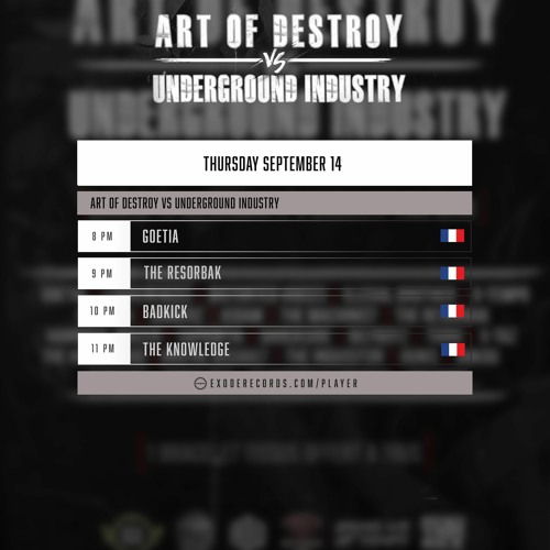 The Knowledge - Art Of Destroy Vs Underground Industry Show 14.09.23