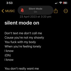 silent mode on (prod. lxstghxul)