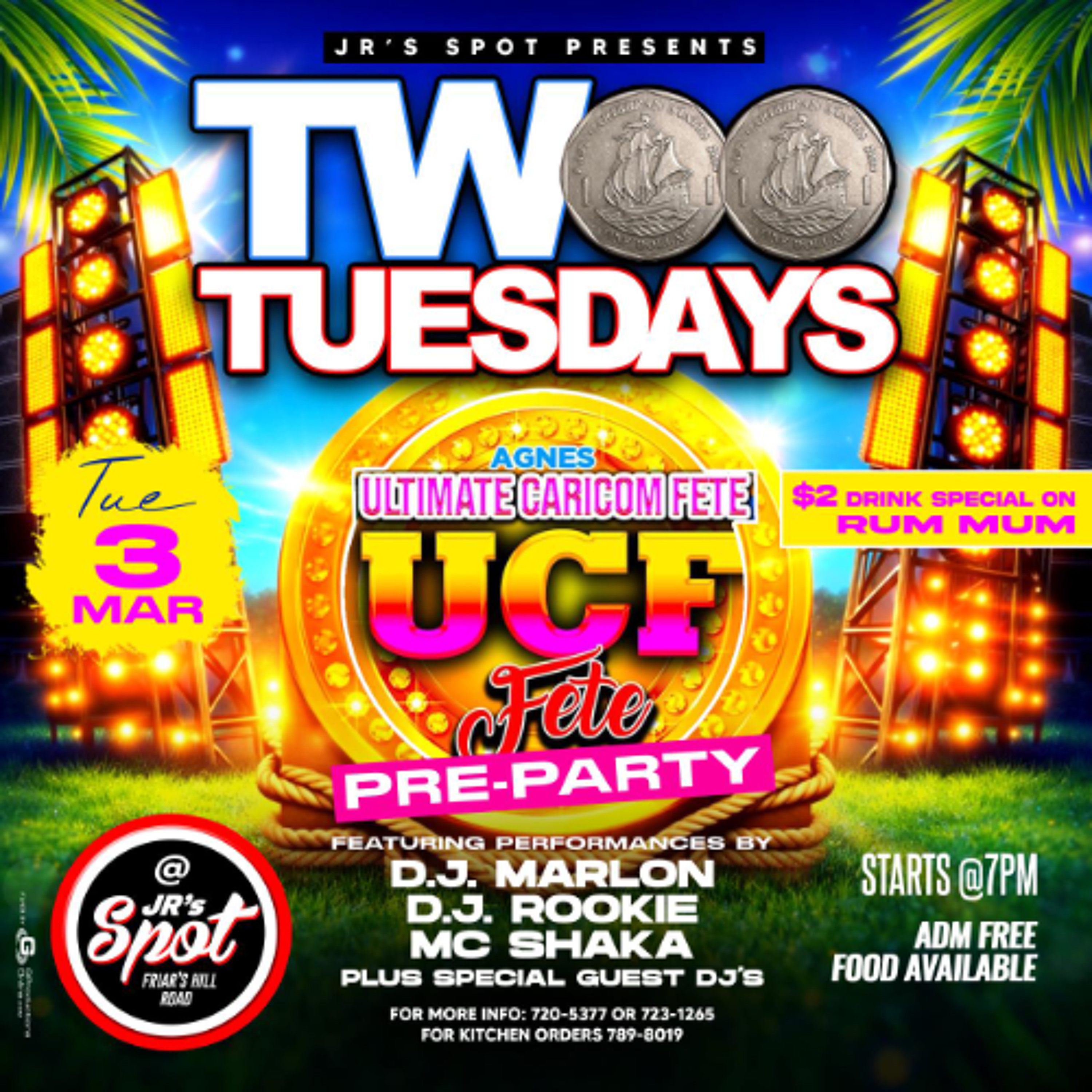 2$ Tuesdays UCF Pre Party (Djtrell & DKC) @ Jr's Spot
