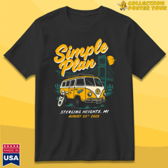 Simple Plan Sterling Heights MI August 23 2025 Concert T-Shirt