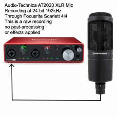 Audio Technica AT2020 XLR Mic + Focusrite Scarlett Studio 4i4 (Max Resolution 192 kHz 24-bit)
