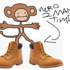 monkey suit with big ass timbs on