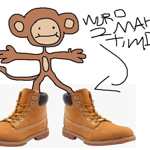 monkey suit with big ass timbs on