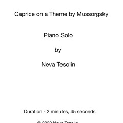 Caprice On A Theme By Mussorgsky