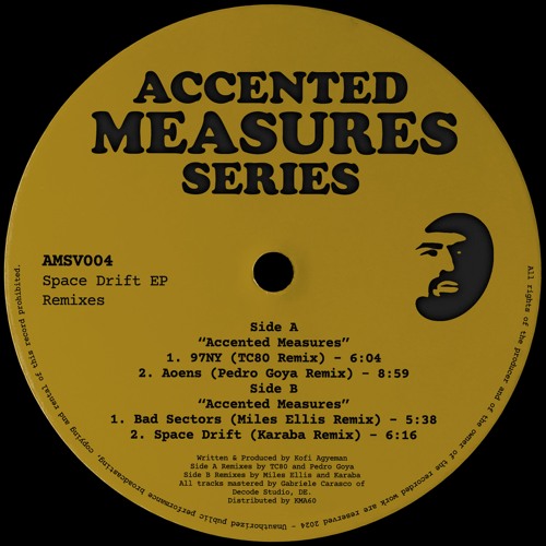 Premiere : Accented Measures - Space Drift (Karaba remix) (AMSV004)