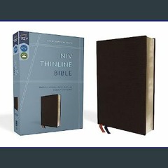 Download Ebook 📖 NIV, Thinline Bible, Bonded Leather, Black, Red Letter, Comfort Print     Bonded
