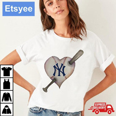 New York Yankees Baseball Bat Heart 2024 Shirt