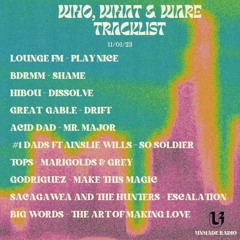 Who, What & Ware - 11/01/23 - Unmade Radio