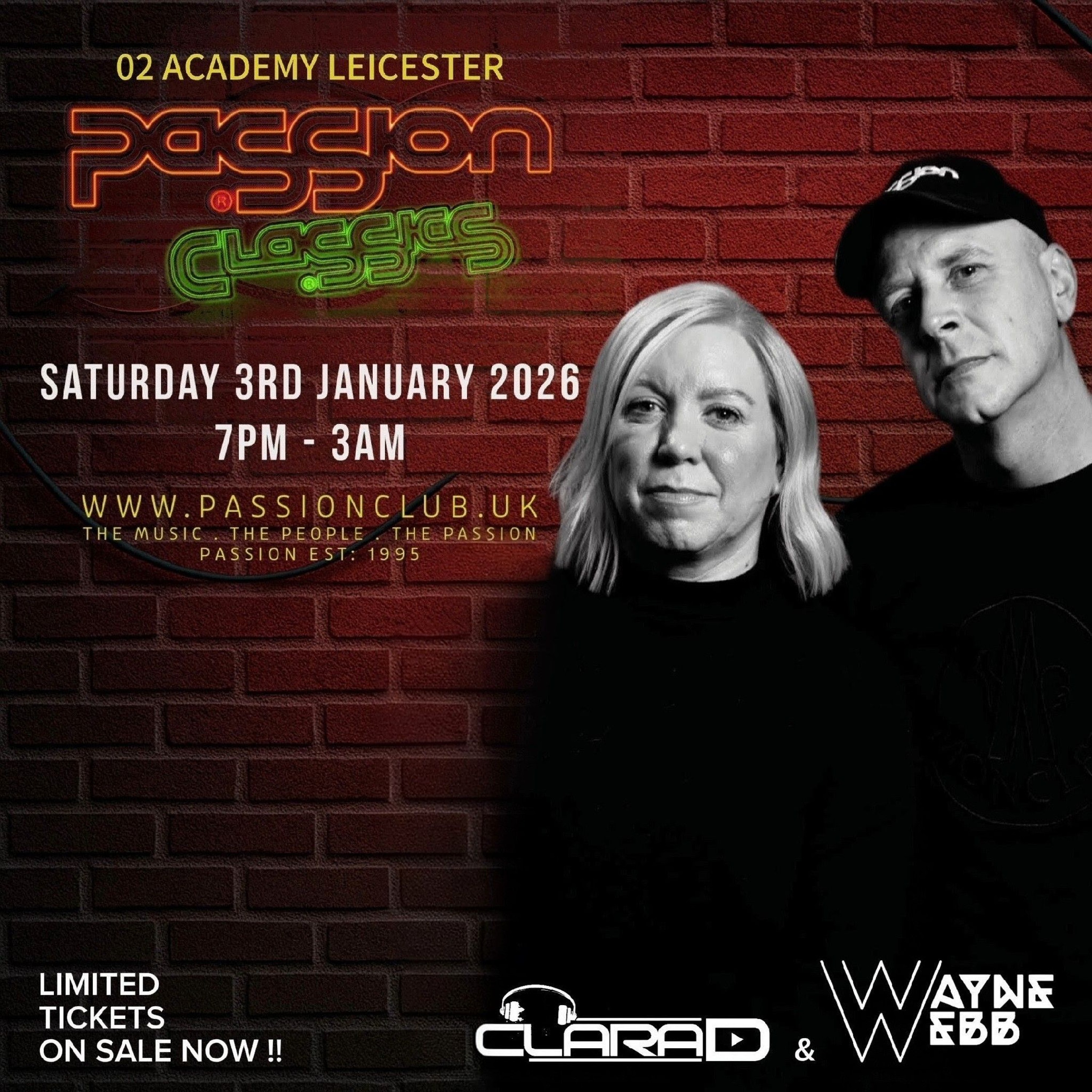 Clara D & Wayne Webb. LIVE at PaSSion ClaSSics. Jan 3rd 2026. O2 Academy Leicester