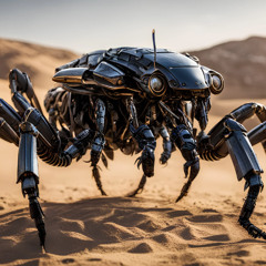Robot scorpion in the Desert