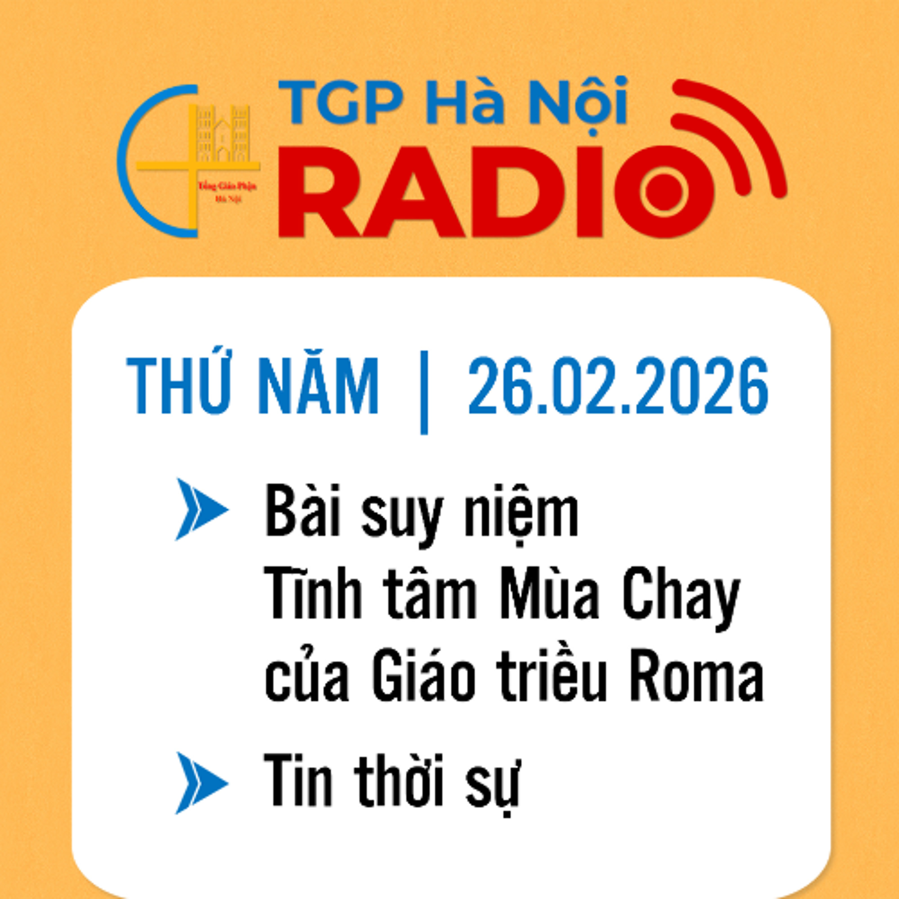 Thứ Năm ngày 26/02/2026