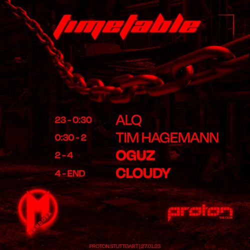 Tim Hagemann Live @ Proton Club Stuttgart w/ Oguz & Cloudy (2023-01-27)