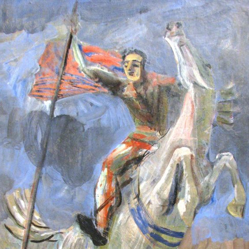 Galop sur une terre désertique