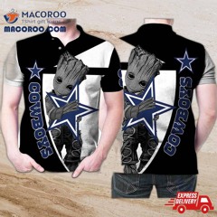 Groot Hug Dallas Cowboys Logo Nfl Team 3D Printed Gift For Fan Polo Shirt