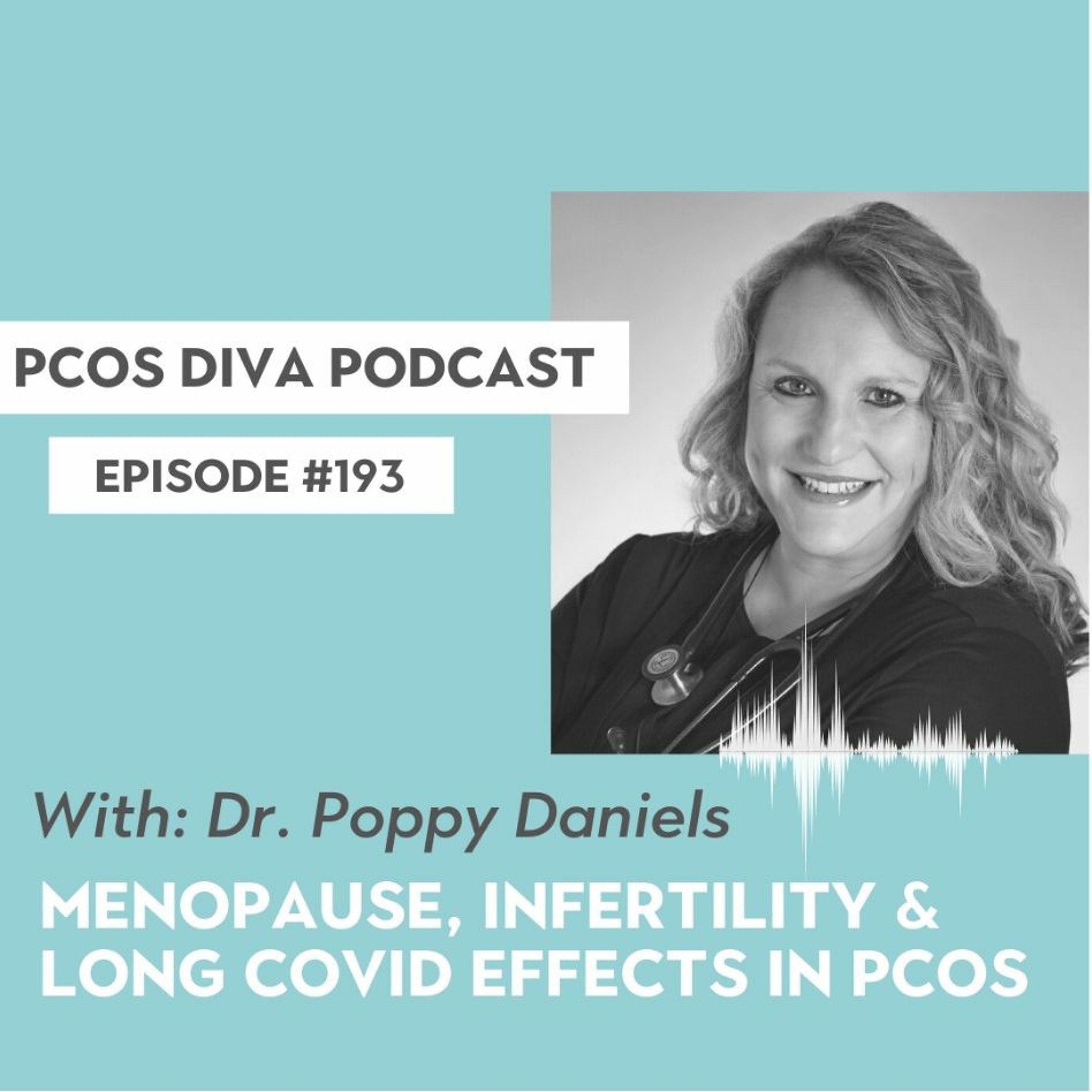 cover of episode 193.   How PCOS Affects Menopause & Fertility [Podcast with Dr. Poppy Daniels]