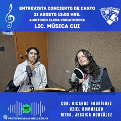 Entrevista Lic. Música Concierto de Canto 2026