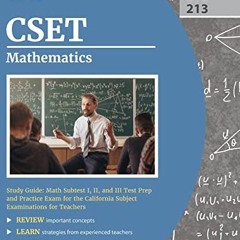 View PDF EBOOK EPUB KINDLE CSET Mathematics Study Guide: Math Subtest I, II, and III
