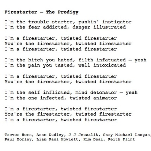 Stream 123 Firestarter by The Prodigy by Samuel West PandemicPoems