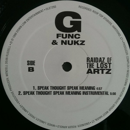 G Func & Nukz - Speak Thought Speak Meaning (1998)