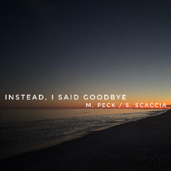 Instead, I said goodbye