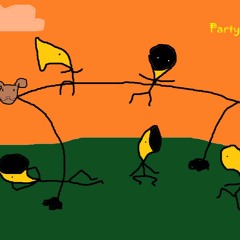 party with horns and dog