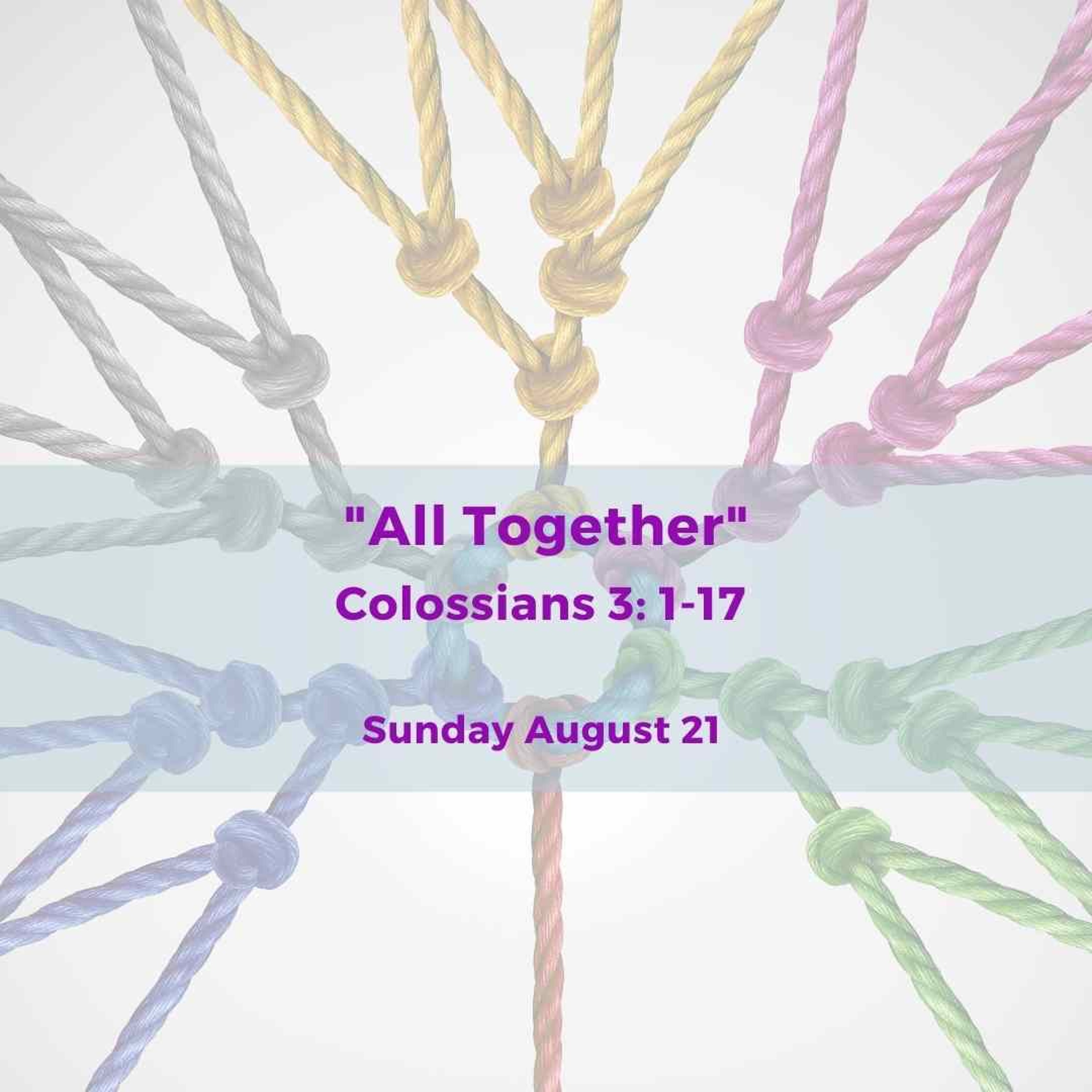 "All Together" Colossians 3:1-17, a sermon from Jenny Warner episode artwork
