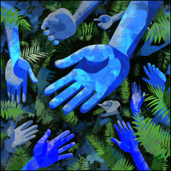 We all live in blue green hands