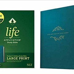 Tyndale NLT Life Application Study Bible, Third Edition, Large Print (LeatherLike, Teal Blue, Red Le