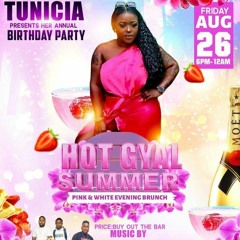YGG @ TUNICA B DAY PARTY CALL HOT GYAL SUMMER PARTY PINK & WHITE BRUNCH