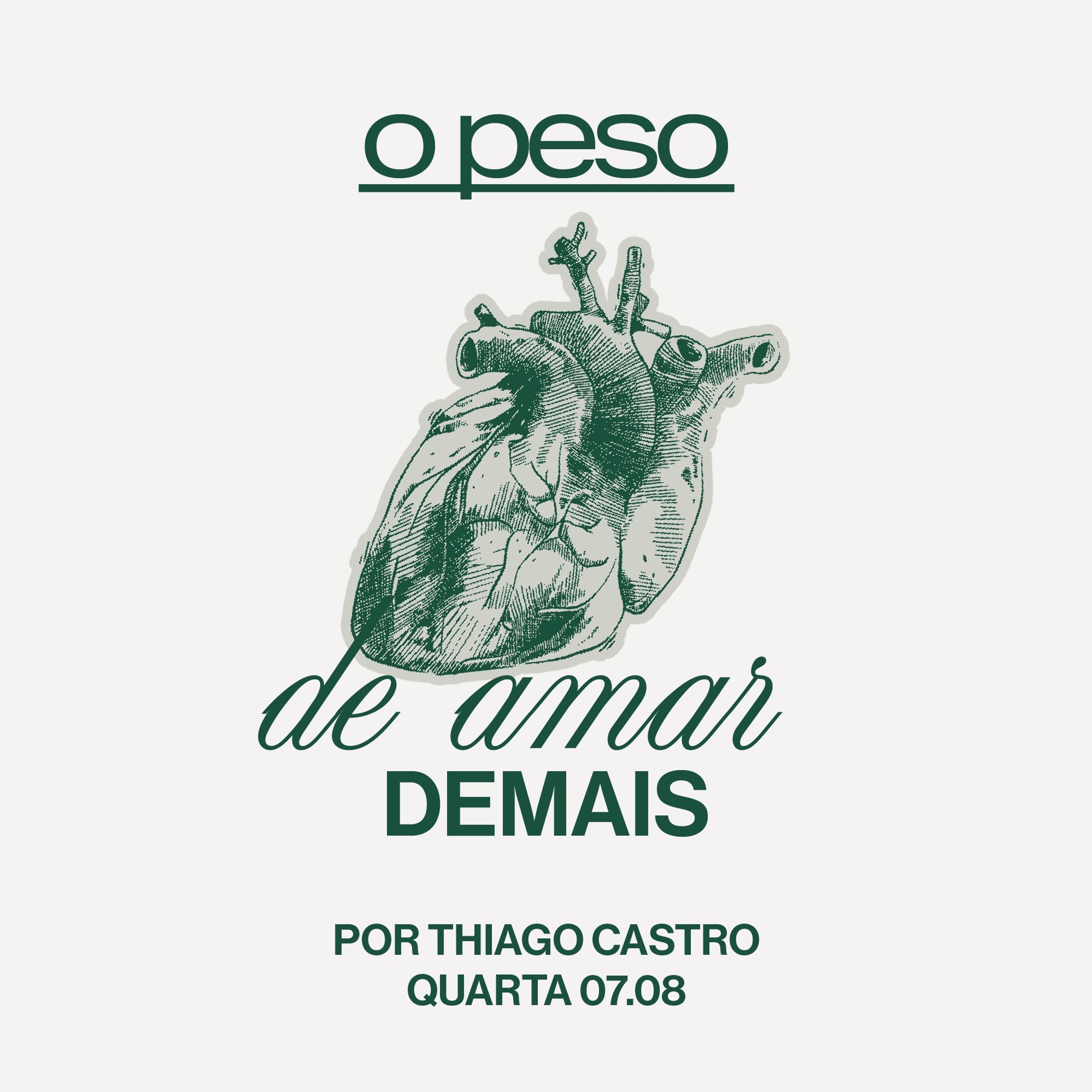 O Peso de Amar Demais | Igreja Por Amor | Thiago Castro | 07 de Agosto de 2024 episode artwork