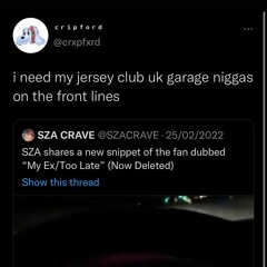 sza - too late (ryder refix)