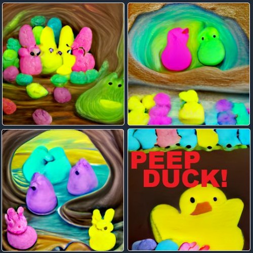 Crazy Party in Peeps™ Cave (adn theres a DUCK)