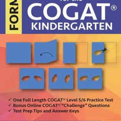 Read Practice Test for the COGAT Form 7 Kindergarten Level 5/6: Gifted and