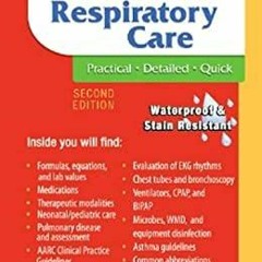 EPUB DOWNLOAD Mosby's PDQ for Respiratory Care - Revised Reprint download
