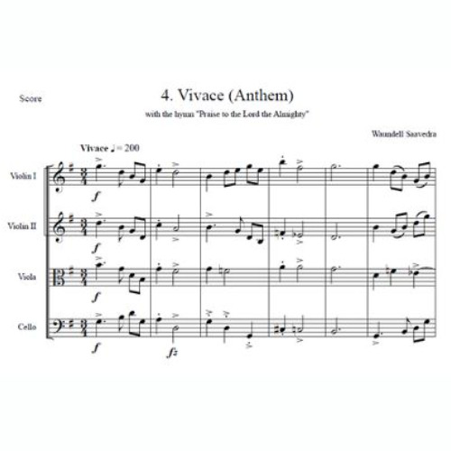 String Quartet No. 1 in G Major: 4. Vivace "Anthem"