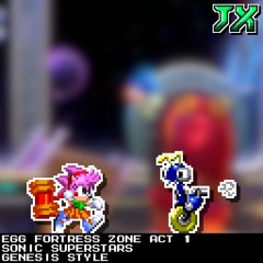 [16-Bit;Genesis]Egg Fortress Zone Act 1 - Sonic Superstars