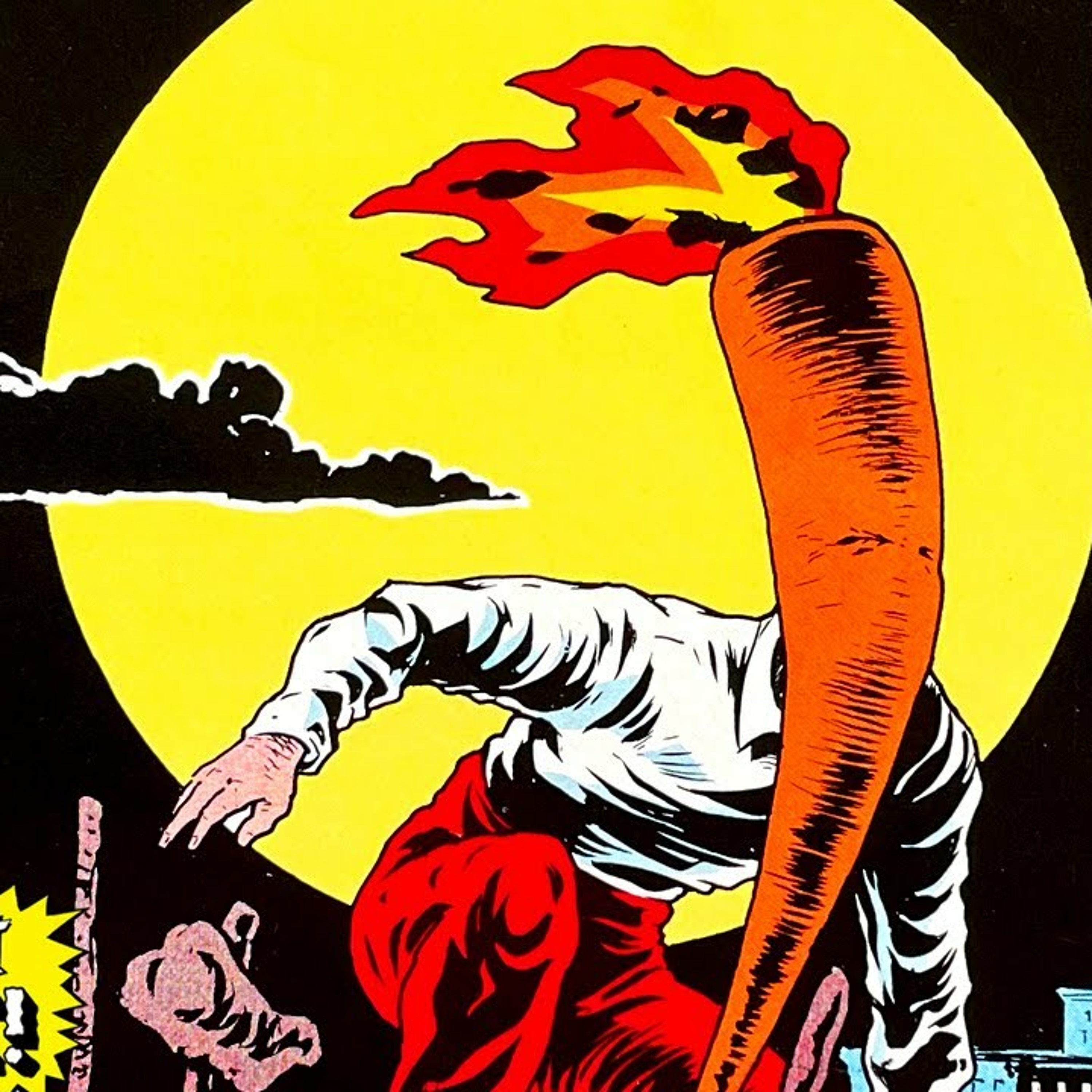 The Strangest Superhero Ever! FLAMING CARROT COMICS by Bob Burden (w/ special guest Warren Bernard) episode artwork
