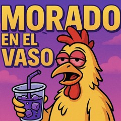 morado en el vaso
