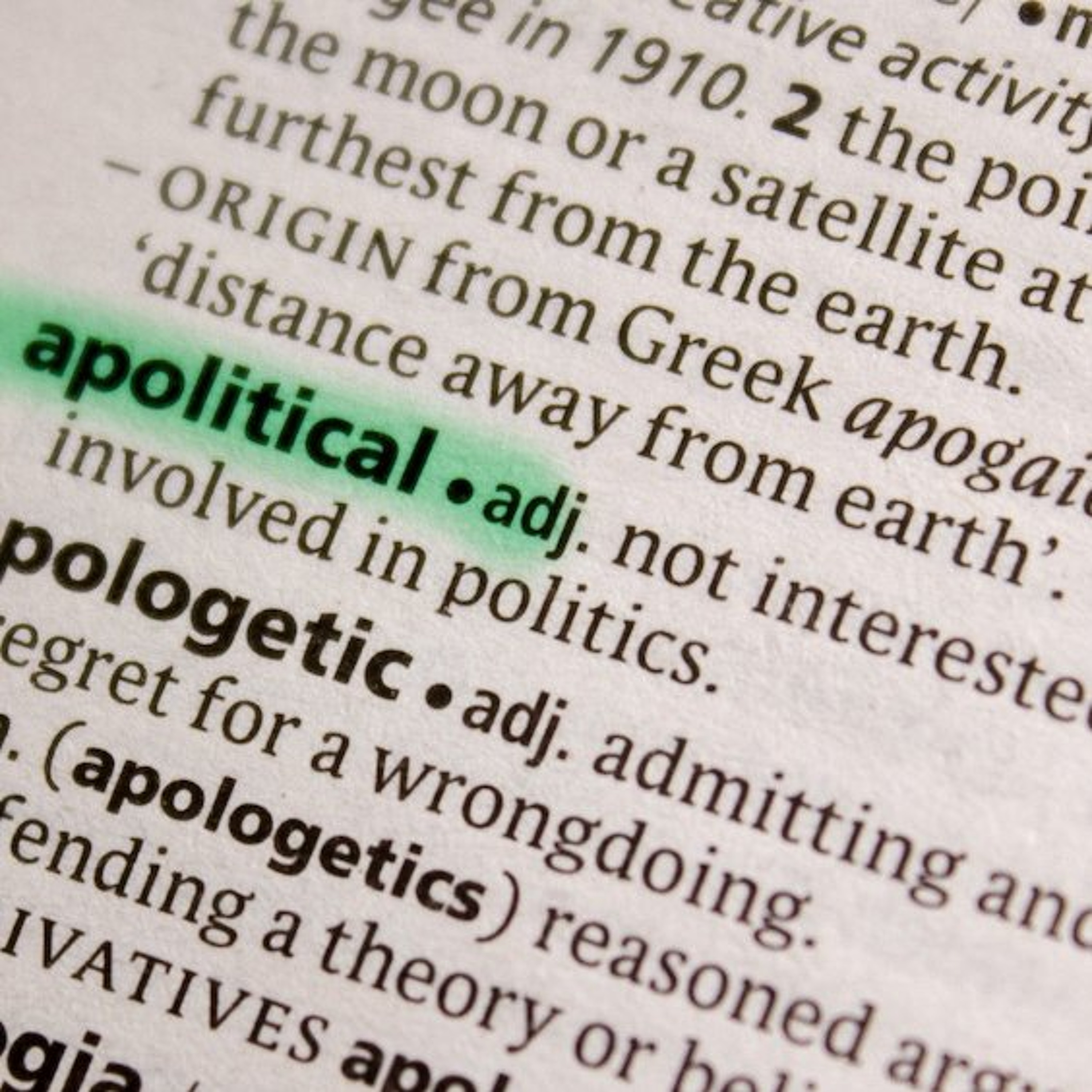 "I'm Not Political" Just Means "I Support Status Quo Politics"