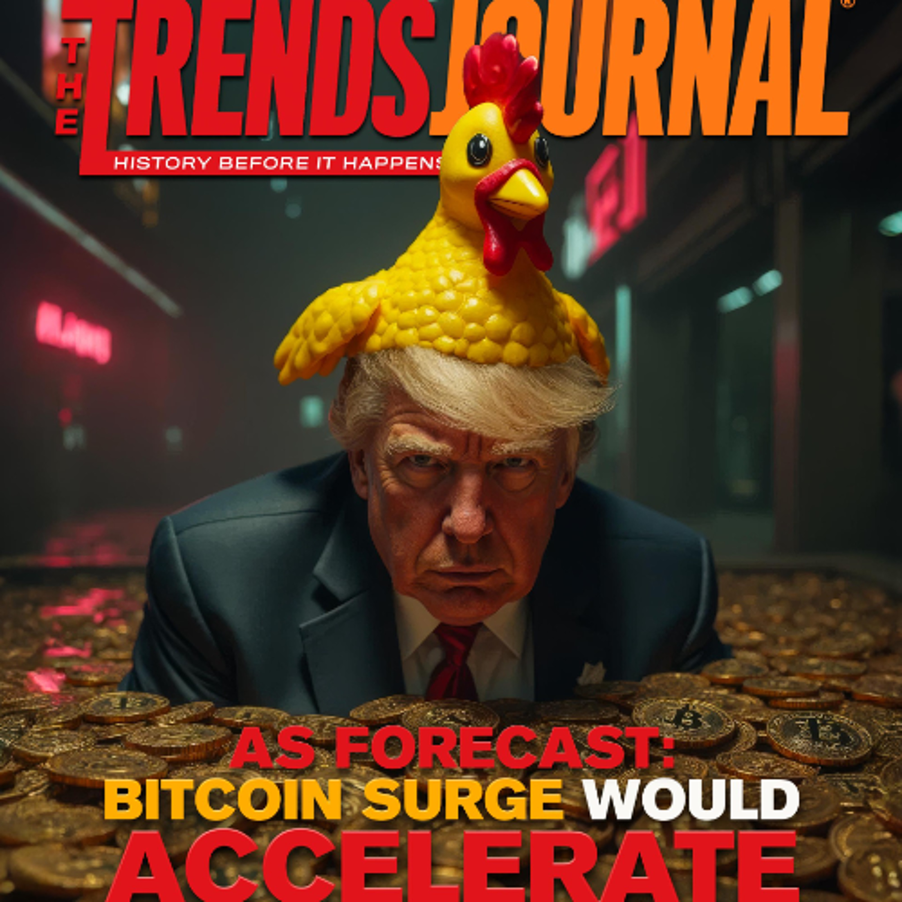 AS FORECAST BITCOIN SURGE WOULD ACCELERATE AS 'TACO' TRUMP, HIS FAMILY, AND TEAM CASH IN ON CRYPTOS
