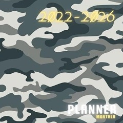 ❤pdf Monthly planner 2022-2026: army camouflage pattern. Large 8.5x11' 5 years