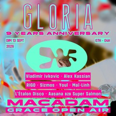L'Étalon Disco • Gloria 9 Year Anniversary • 13/09/2026 • Macadam, Nantes