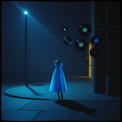 Girl in the blue dress