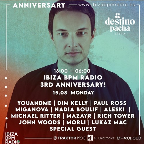 Ibiza BPM Radio 3RD ANNIVERSARY at TOX (Destino Pacha)Warm Up - 15:8:22