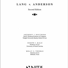 ePUB Lang v. Anderson: Case File (NITA)