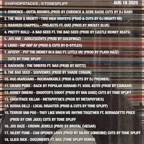 Hip Hop Stacks with Tone Spliff - 08/18/25